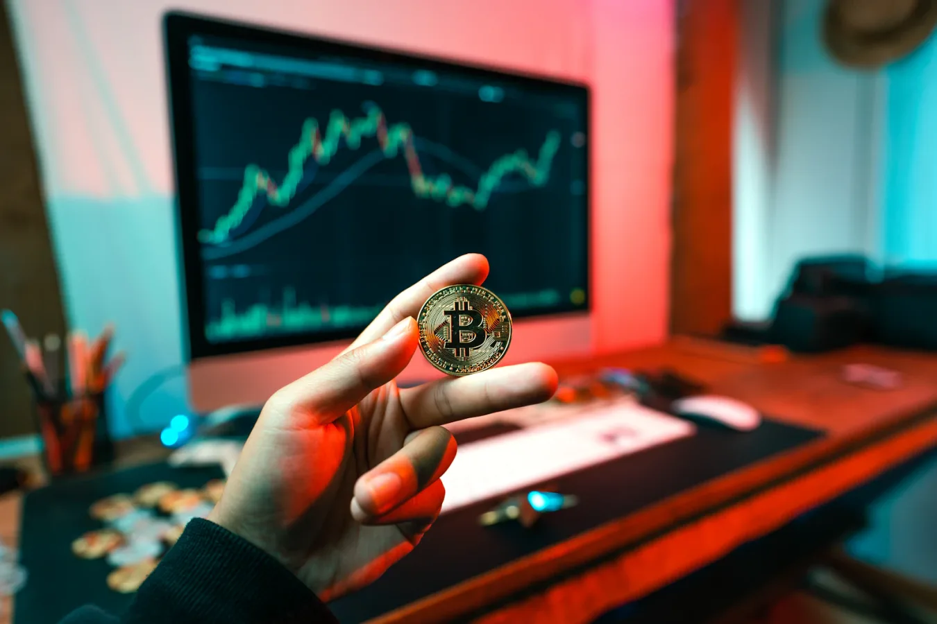 Ilustrasi seseorang yang mencoba berinvestasi kripto secara anonim dengan risiko tinggi